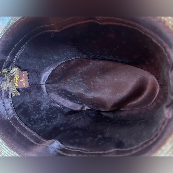 Men’s Vintage Fedora Brown/Beige Tweed 22 in Circumference - Picture 8 of 8